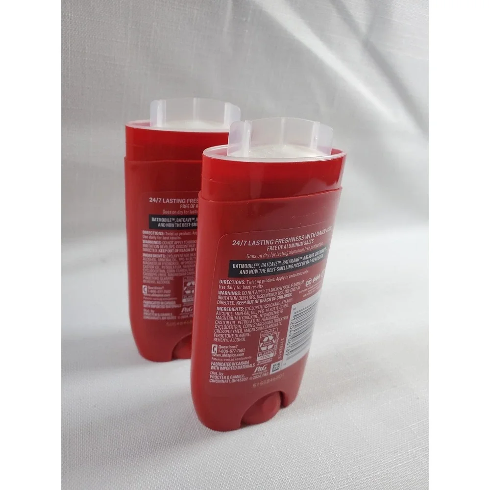 (2) Old Spice Batman Dark Knight Black Cherry & Nightfall Scent Deodorant 3 oz.
