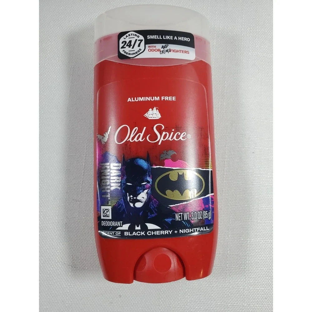 (2) Old Spice Batman Dark Knight Black Cherry & Nightfall Scent Deodorant 3 oz.