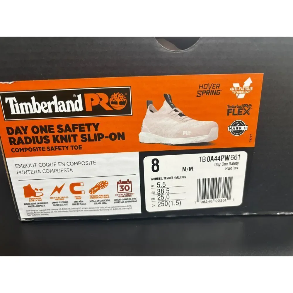 Timberland Pro NIB Womens Radius Knit Composite Safety Toe Pink Size 8 MSRP$134‎