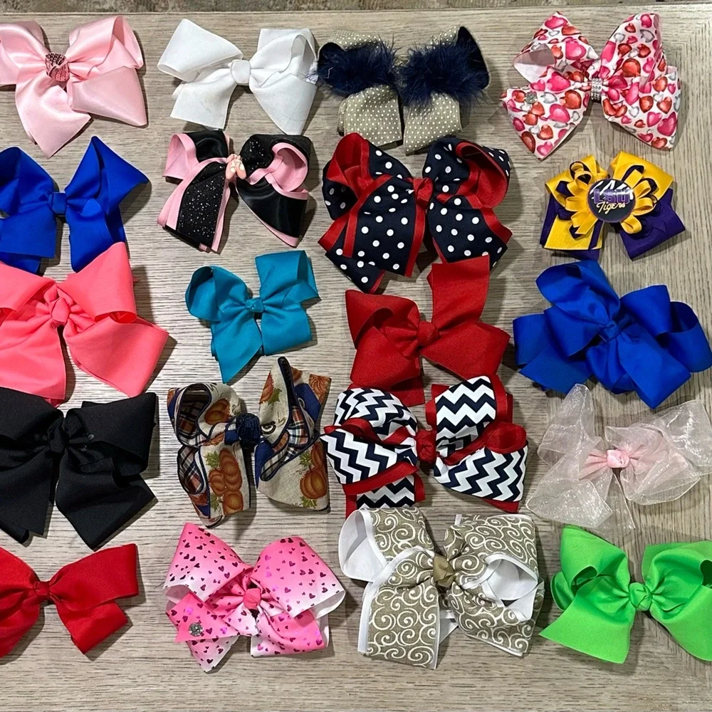 Large Pink Satin Hair Bow- bundle 2+ and save on Shipping