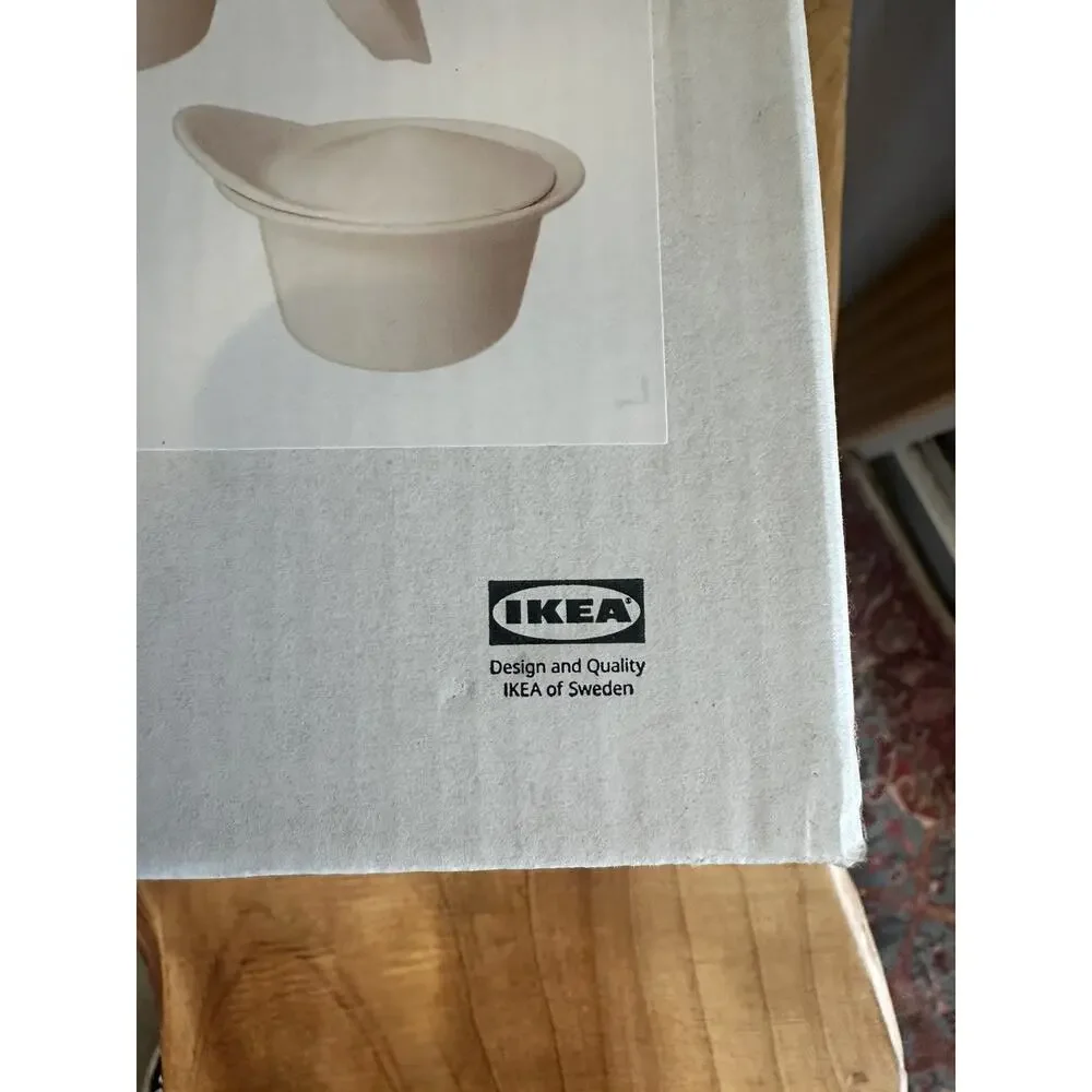 IKEA FARGKLAR Oven Serving Dish With Lid 5”(6.8 oz) Beige Set of 2 Never Used