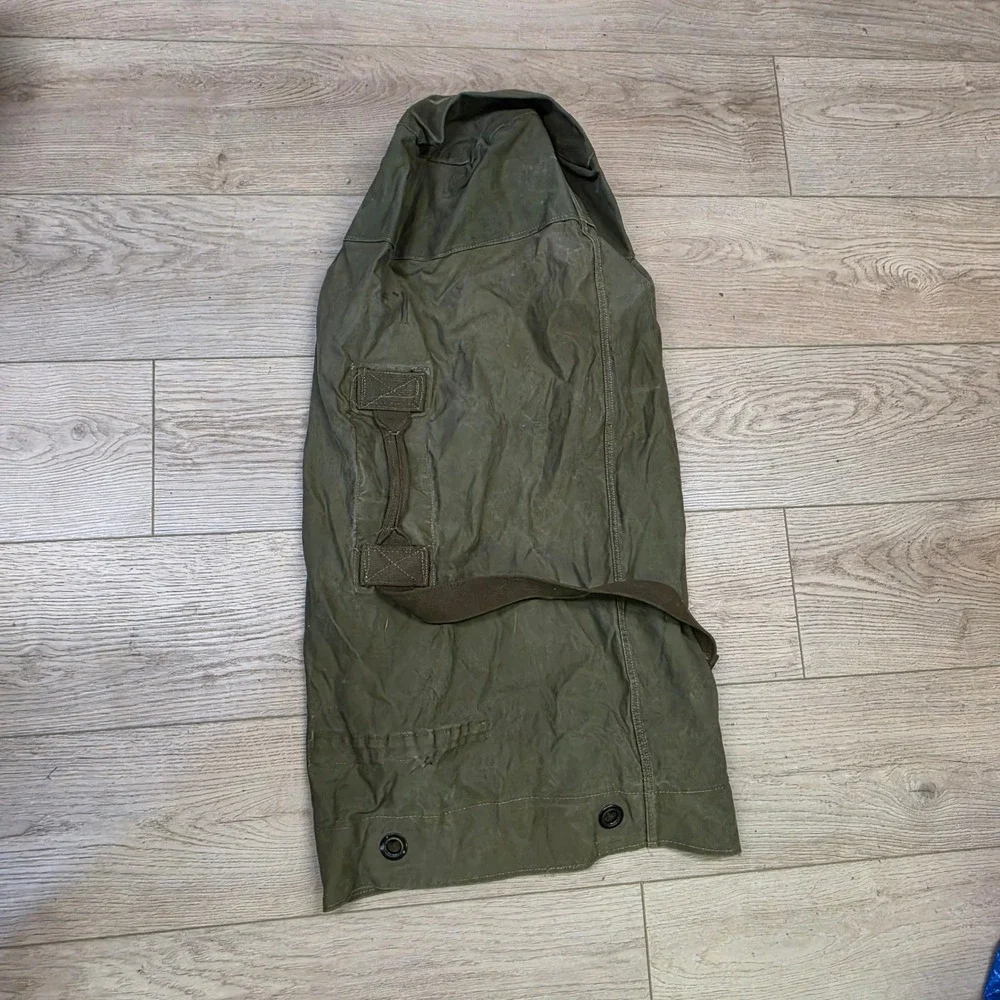 Military Surplus Duffle Bag Large Olive Green Fair Canvas Sea Bag Top Load 38in