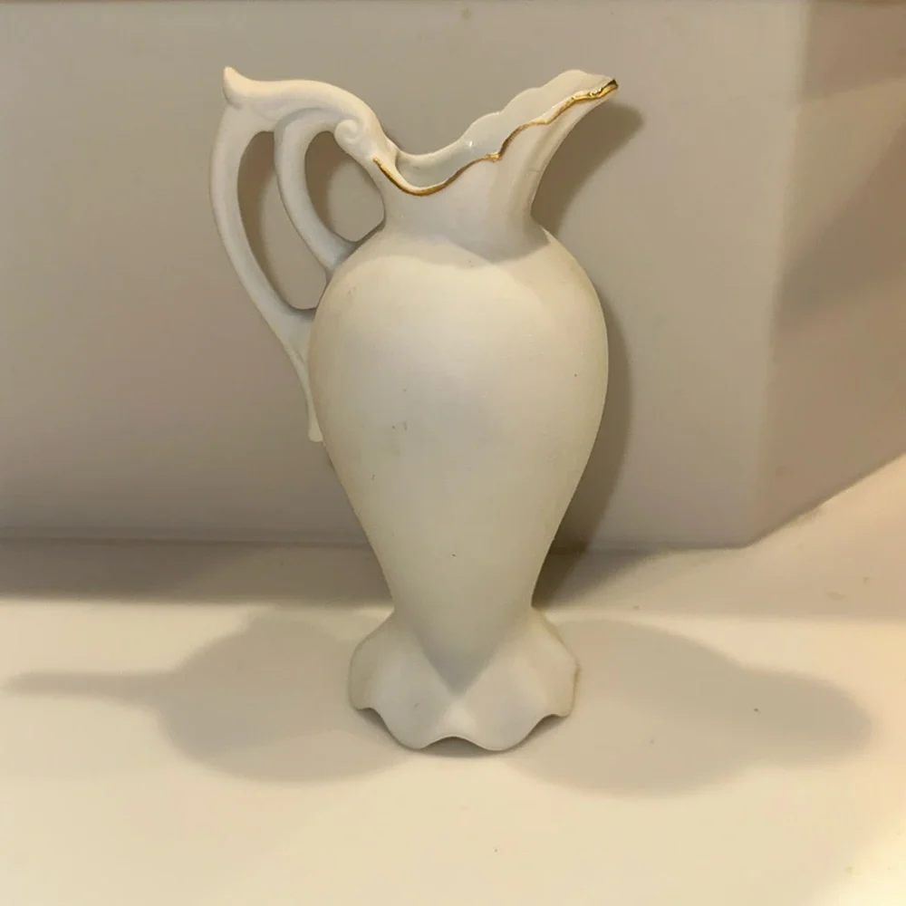 NORCREST Japan VINTAGE Ceramic “Spring Pansy” 4” Gold Trim Bud Vase