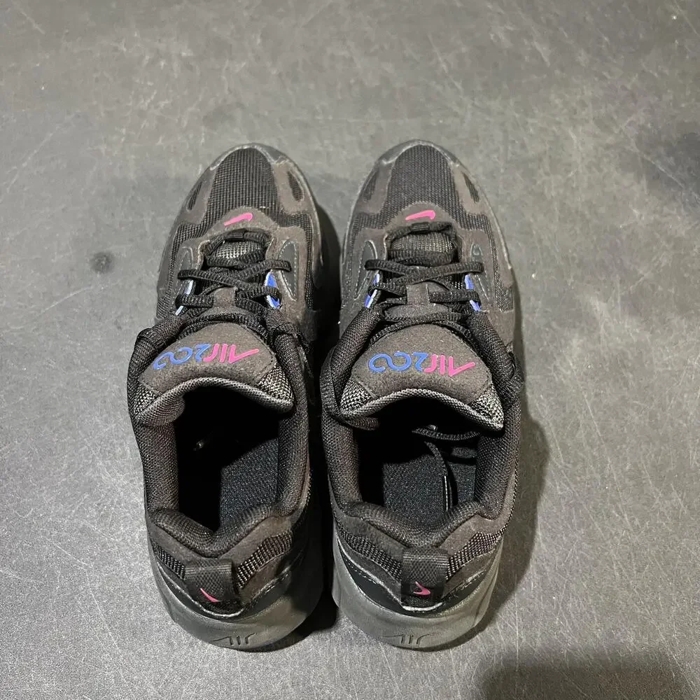 Nike Air Max 200 Shoes Youth Size 4.5Y Black Blue Pink AT5627-010 Sneakers GS