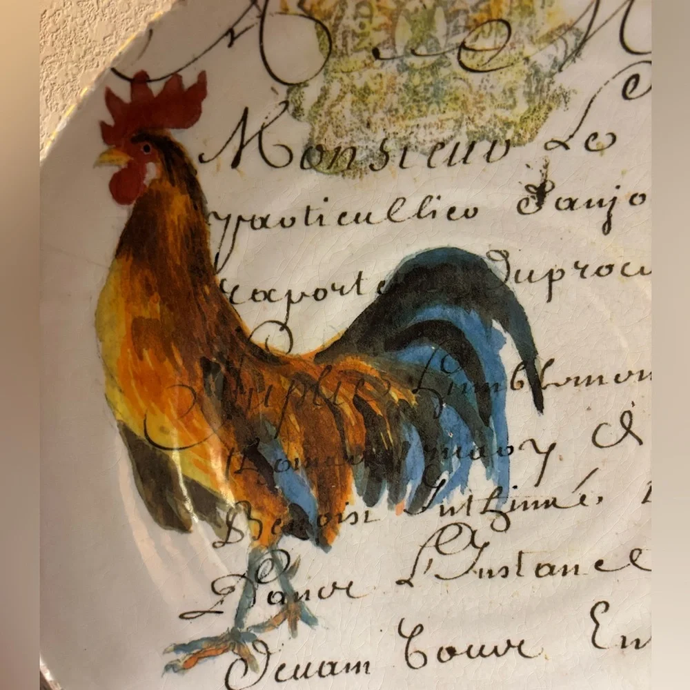 Williams Sonoma gold crazing script