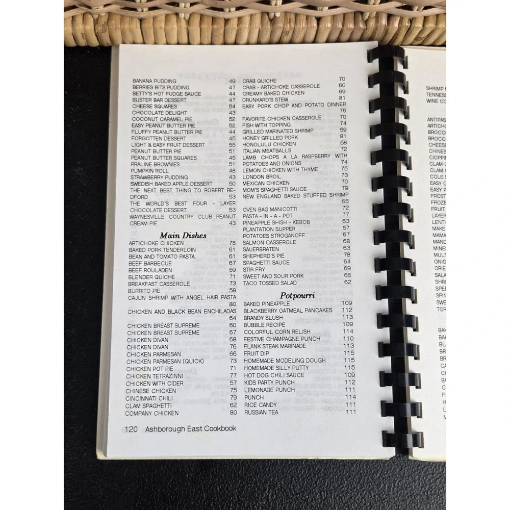 Ashborough East Women's Club Cookbook Summerville, South Carolina Recipe Book