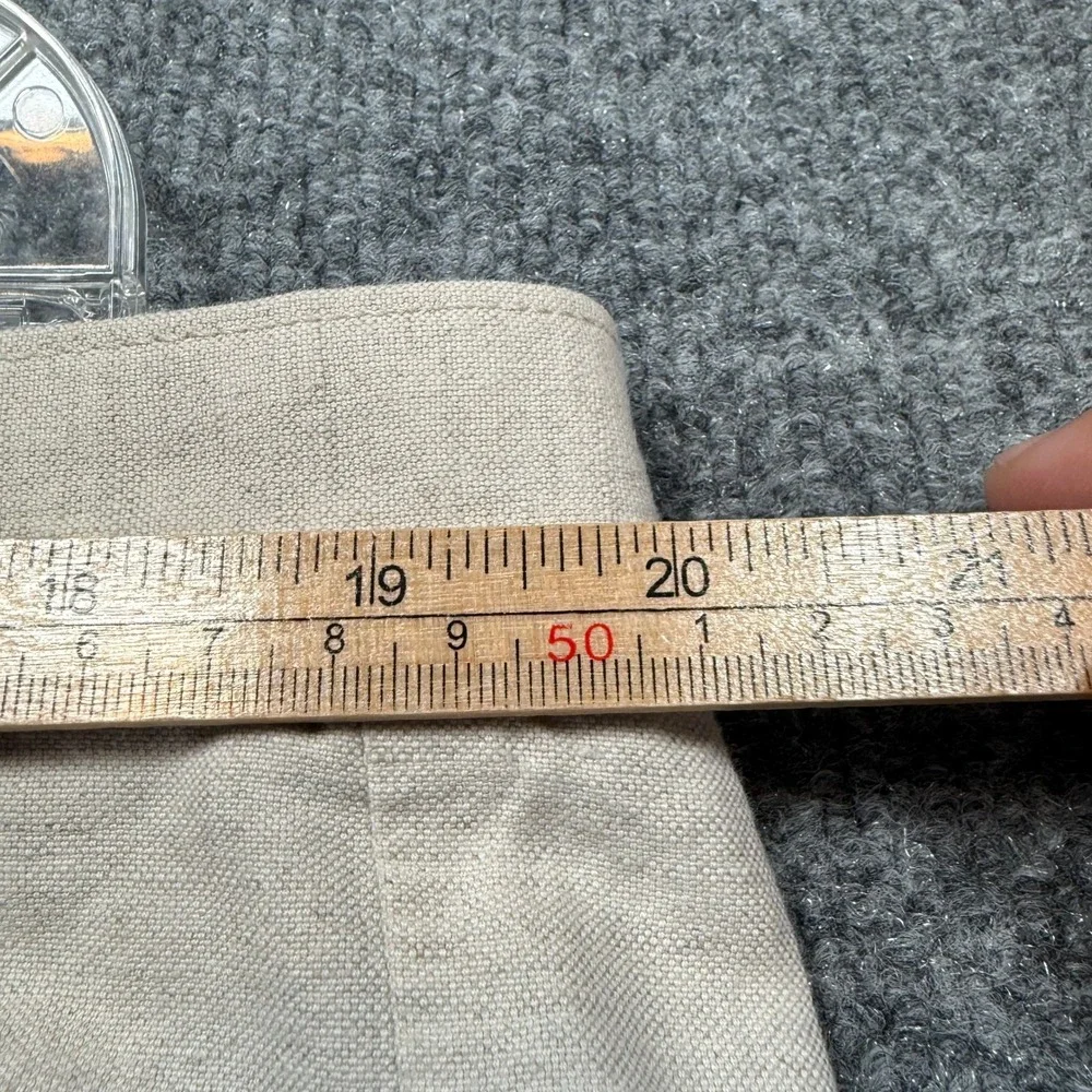 Lands End Pants Mens 40 Beige Linen Blend Traditional Fit Chino Slacks Casual