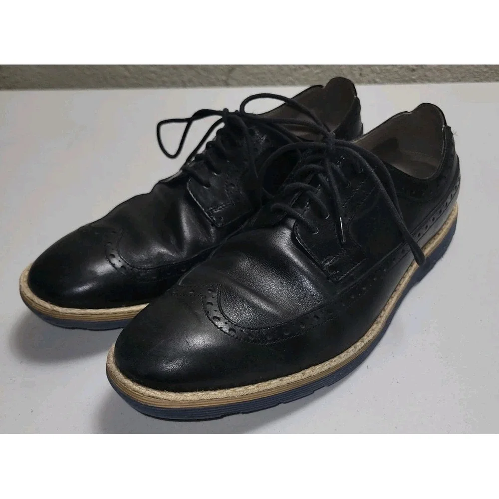 Clarks‎ Oxford Wingtip England Leather Dress Shoes Business Men's Size 9 Black