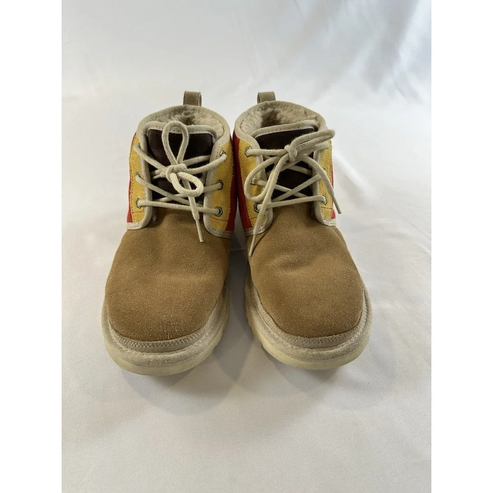 UGG Neumel Mashup Boots Men Sz 10 Brown Red Suede Chukka Ankle KC Chiefs