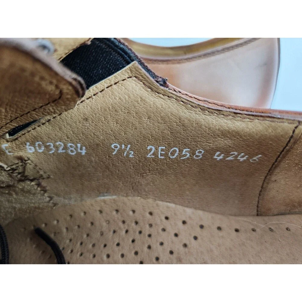 NEW Men's 9.5 Genuine Leather Oxfords w/ Faux Ostrich Pattern Dress Shoes‎ Lace
