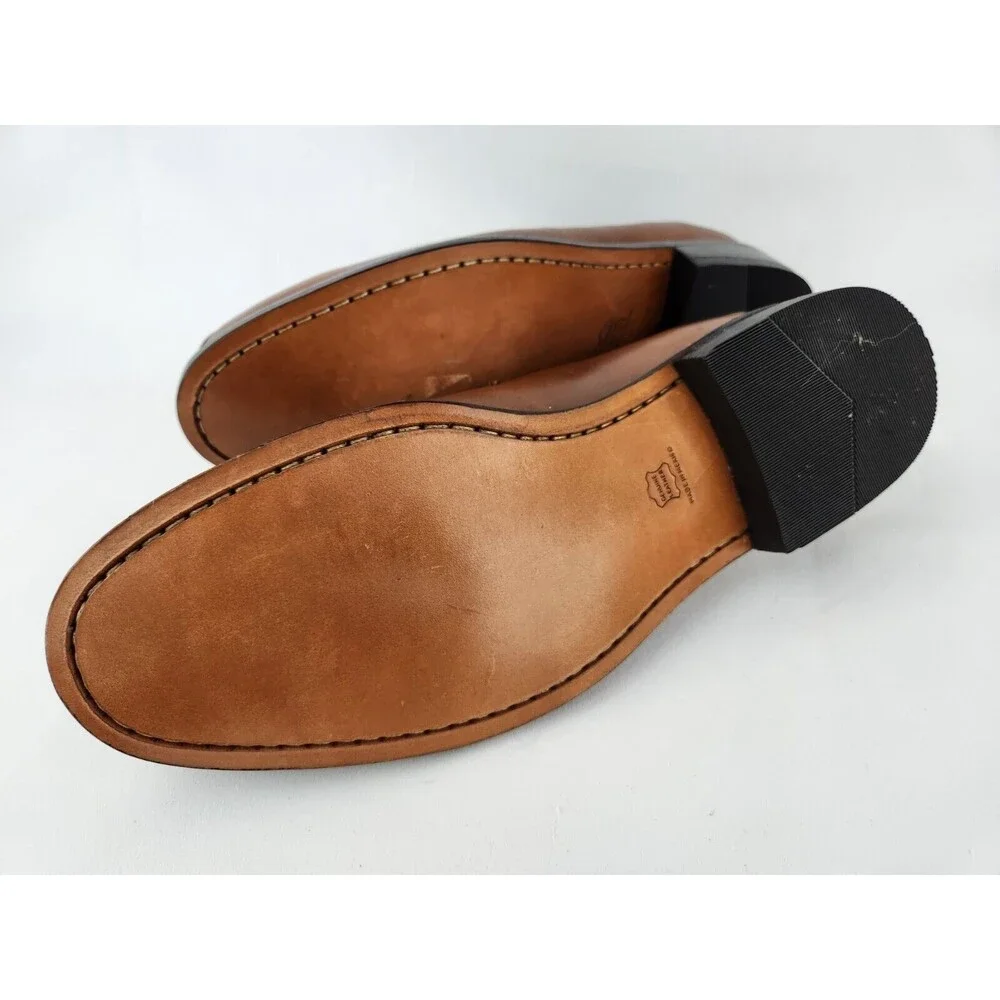 NEW Men's 9.5 Genuine Leather Oxfords w/ Faux Ostrich Pattern Dress Shoes‎ Lace