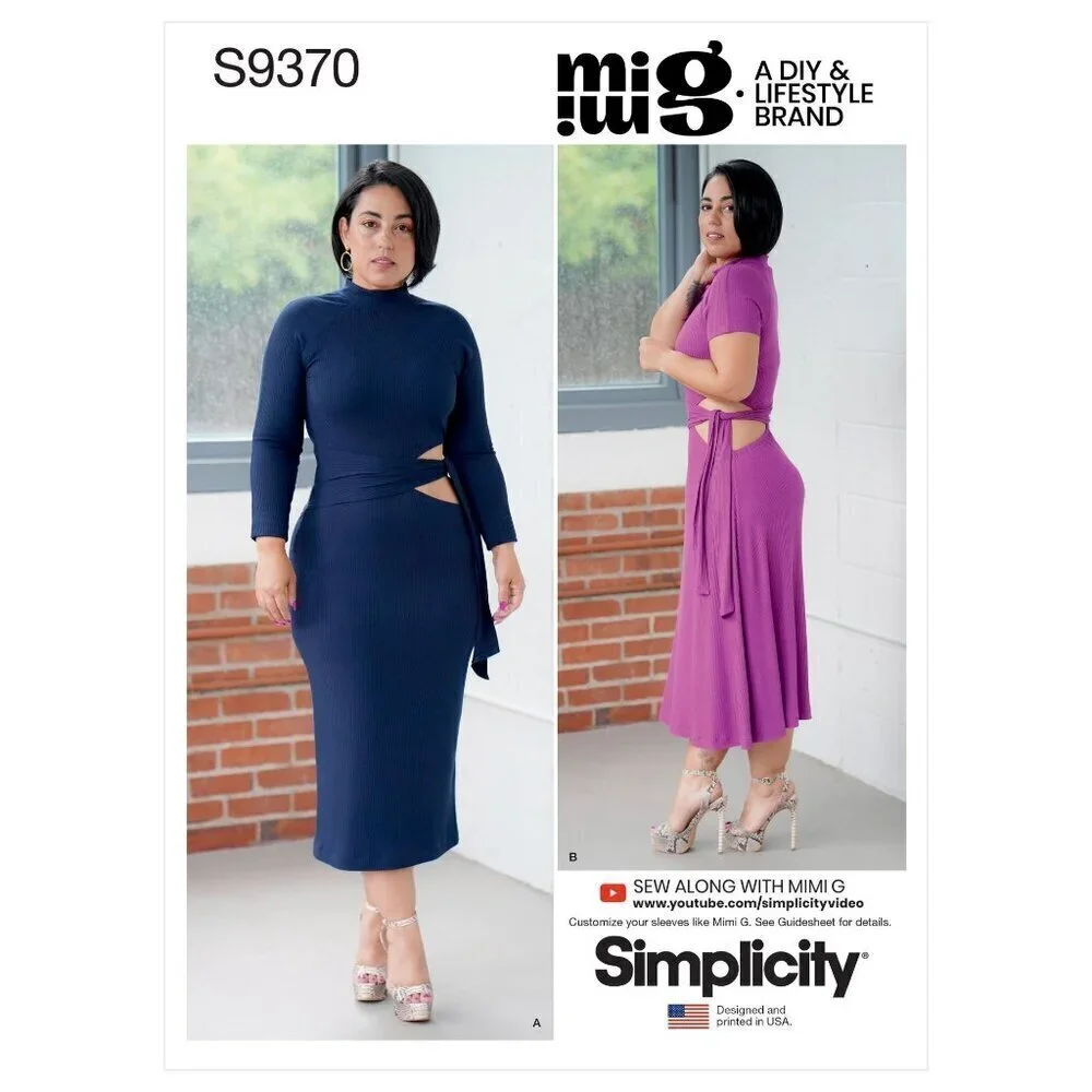 Simplicity Sewing Pattern S9370 R11373 Dress Knit Misses Size 16-24