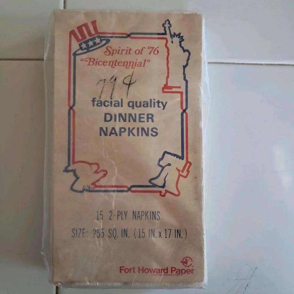 Bicentenial Napkins Pack Of 15 Fort Howard Paper American Patriotic 4th Of July