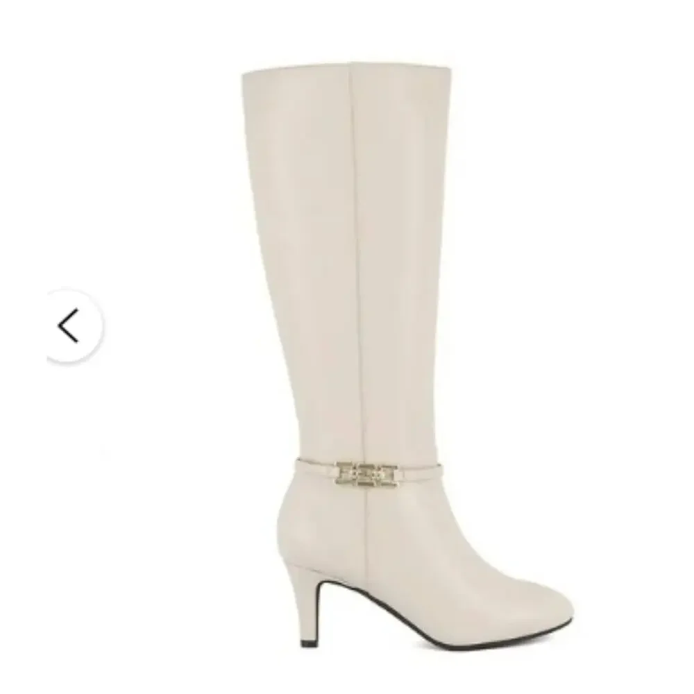 NEW Jones New York Women's Hanlee Winter Knee High Dress Boots White Size 7M