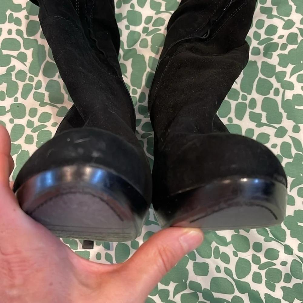Sam Edelman Black Vesey Over the Knee Suede Boots