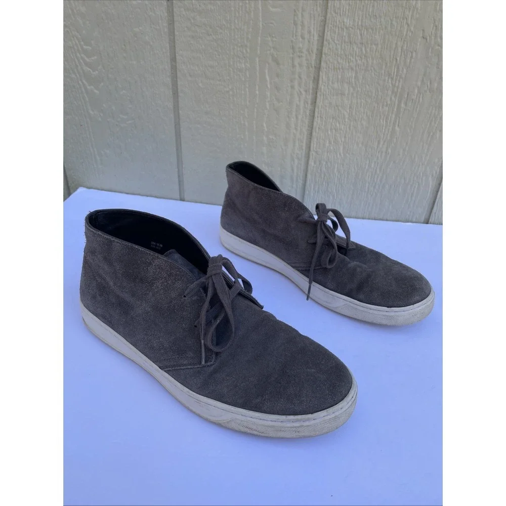 Vince. Abe‎ chukka suede Leather sneaker Mens 10.5M Platform Gray Lining Casual