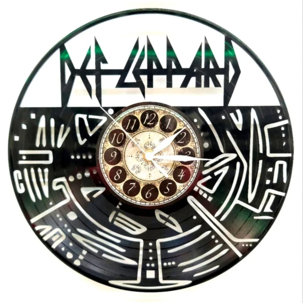 DEF LEPPARD vinyl record clock