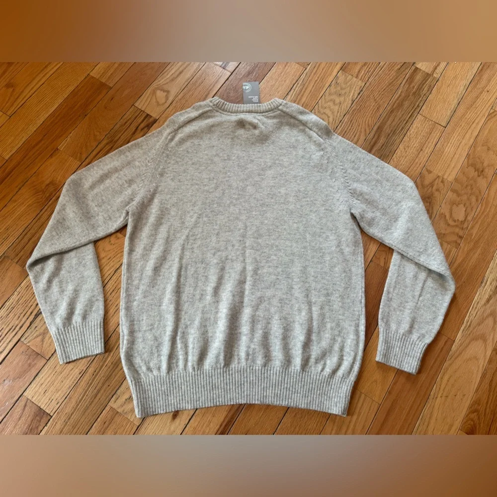 H&M Men's Light Gray Crew Neck Wool Blend Sweater Size L NWT