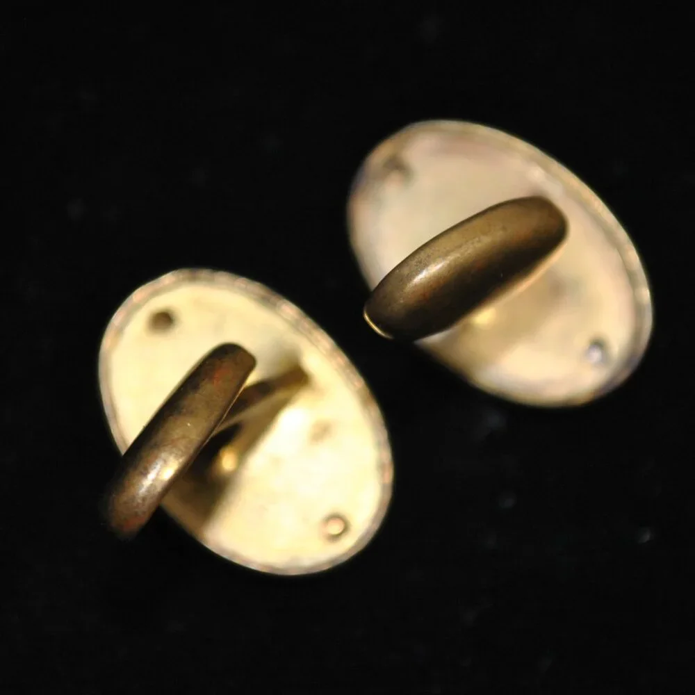 Antique Oval Cufflinks with Unique Design