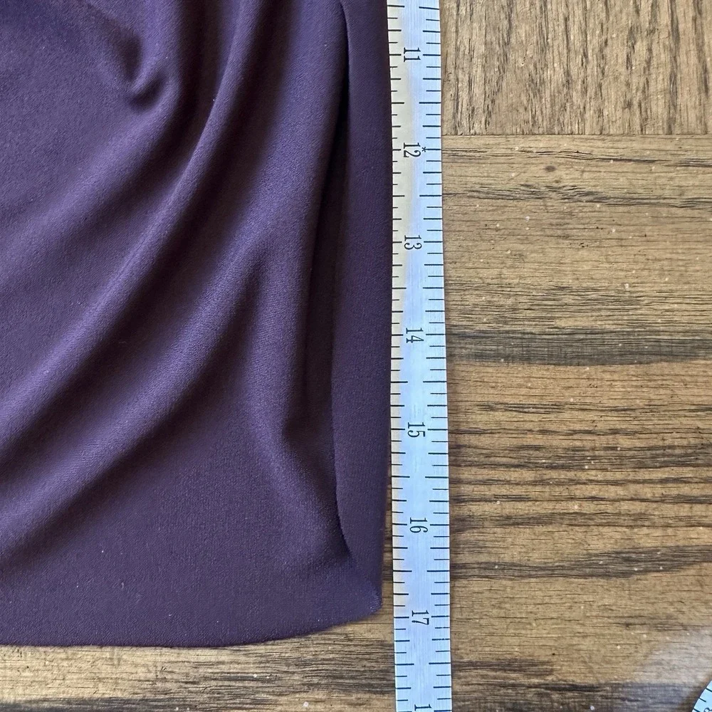 Sympli Womens Brown Purple Kaftan Maxi Drama Dress V Neck 3/4 Sleeve Size 10