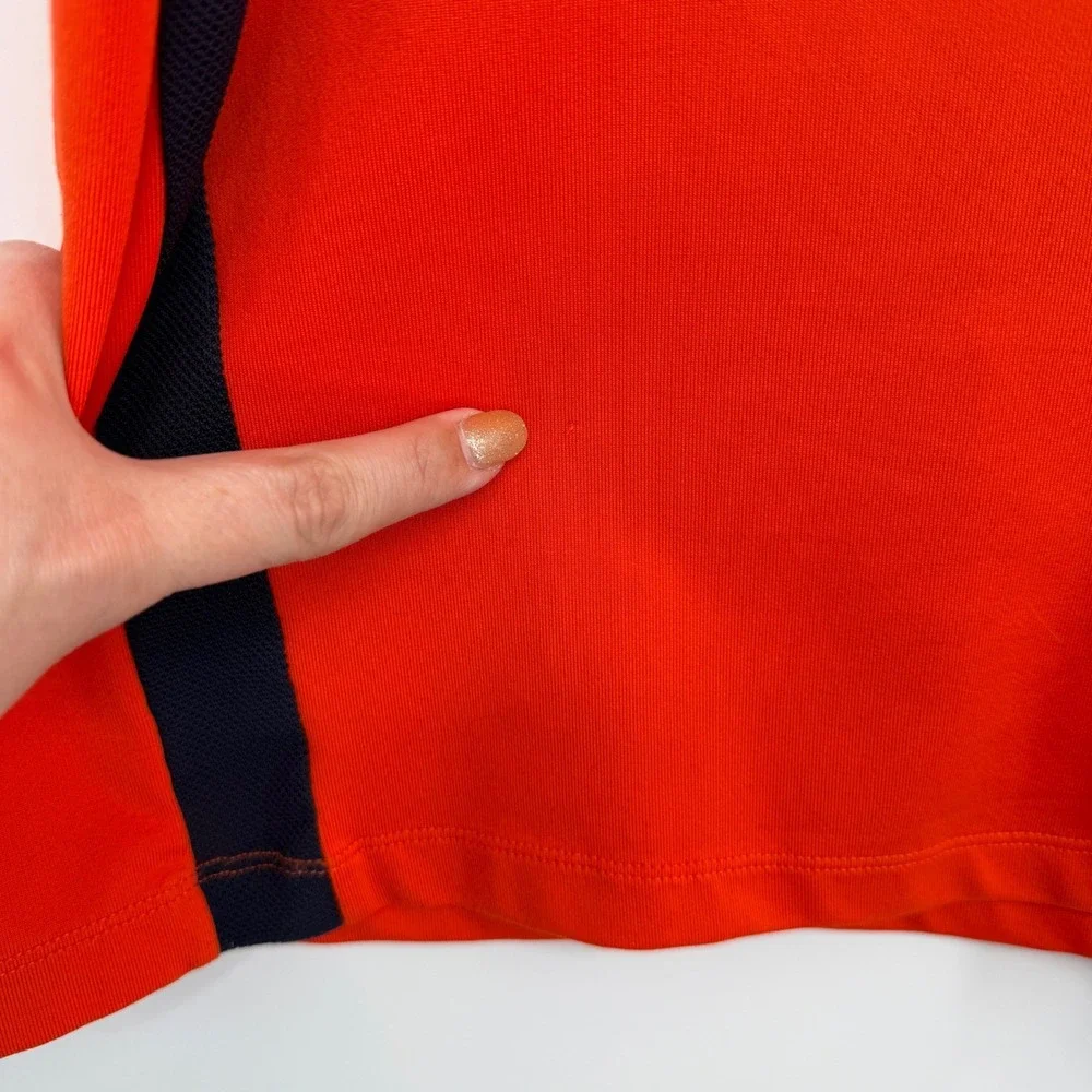 RLX Ralph Lauren Mens Polo Orange‎ Navy Performance Golf Shirt Size M