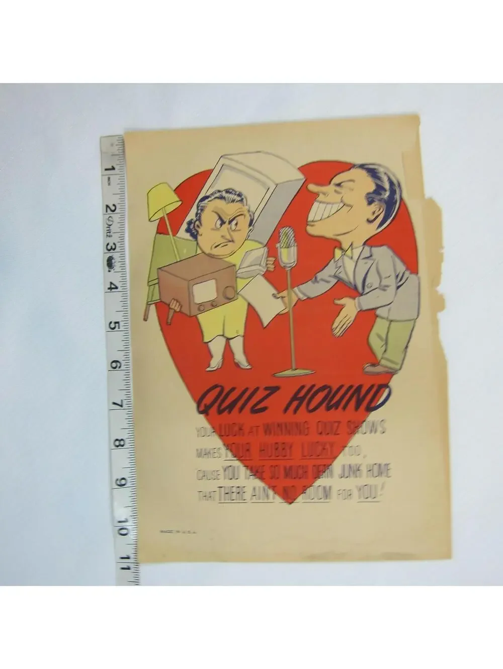 Vintage Vinegar Valentine Quiz Hound Penny Dreadful Sarcasm Insult Poem Ephemera