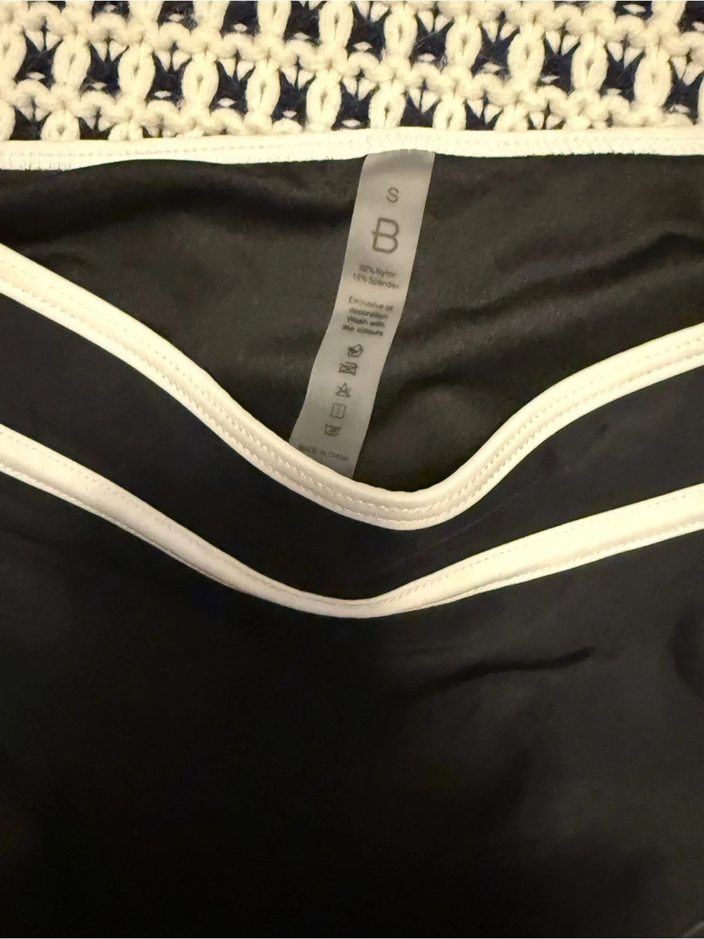 NWT - BMJL Black and White Two Piece Hi cut Bikini size Small