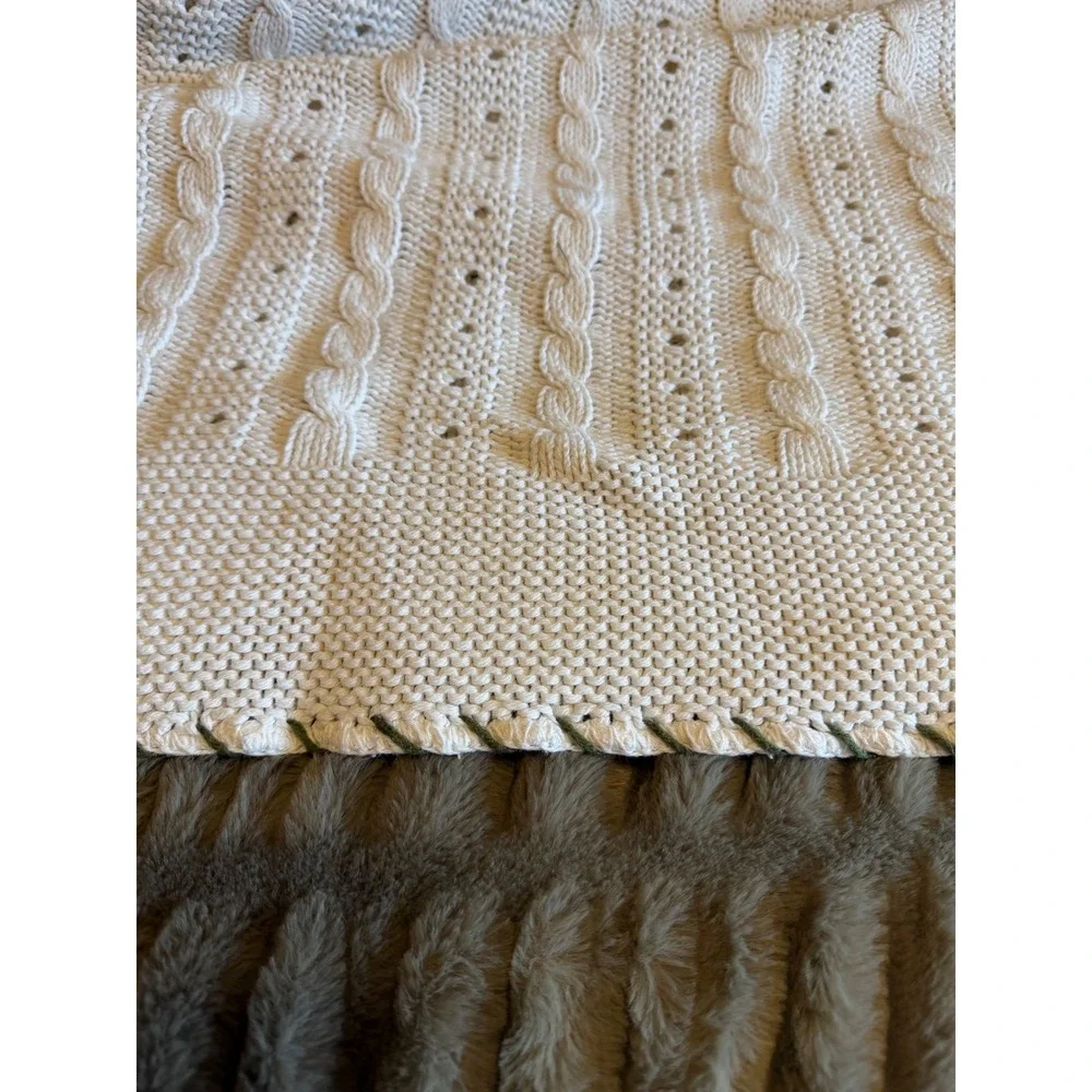 Tasha Polizzi Saddle Blanket & Co Knit Throw Blanket Ivory‎