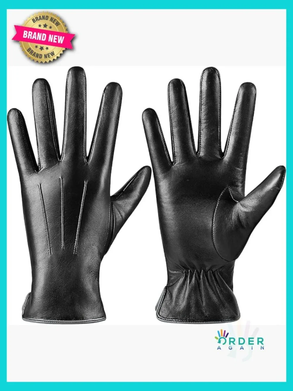 Leather Gloves with Cashmere Lining Touchscreen Texting Driving Dress Gloves