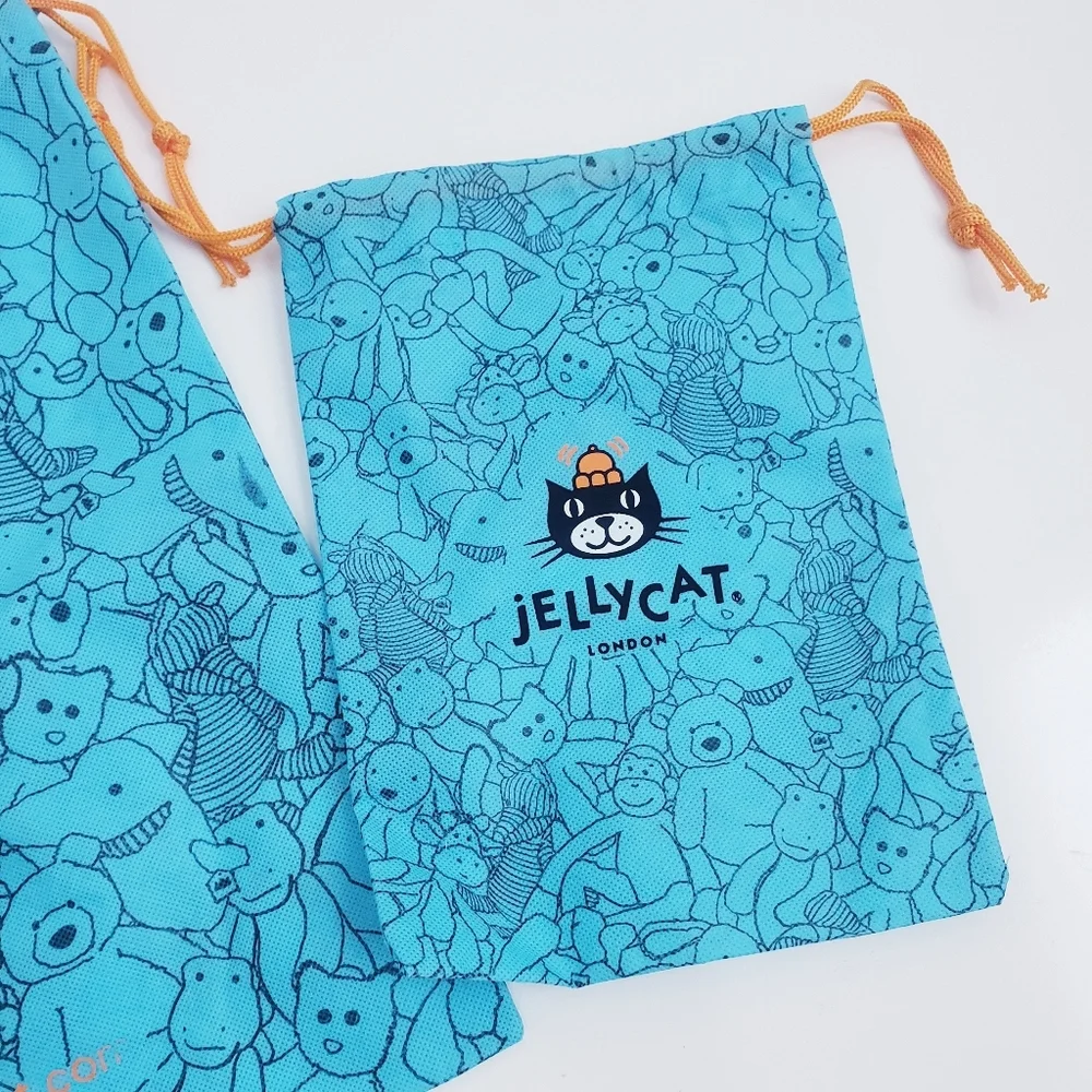 Jelly Cat Drawstring Set Of 2 Gift Bags