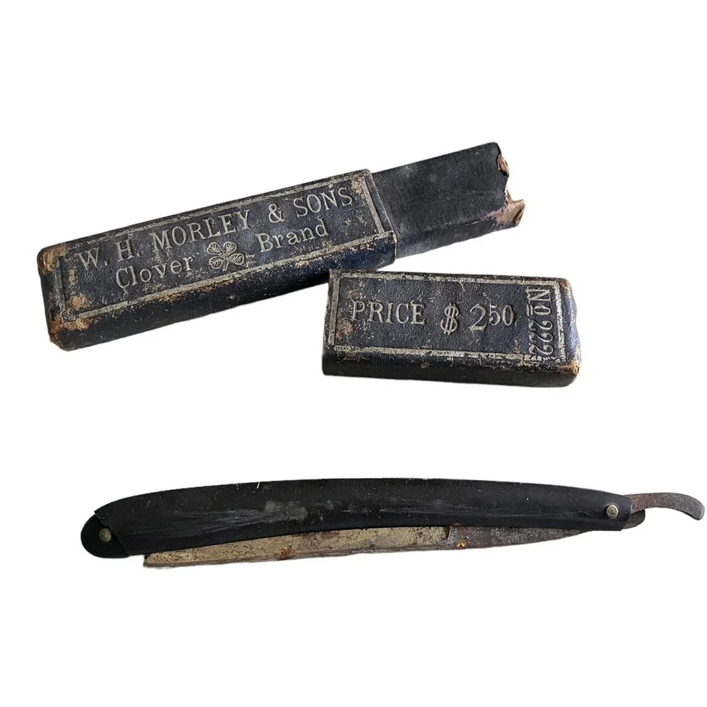 Vintage W.H.‎ Morley & Sons Clover Brand Straight Razor Made in Germany