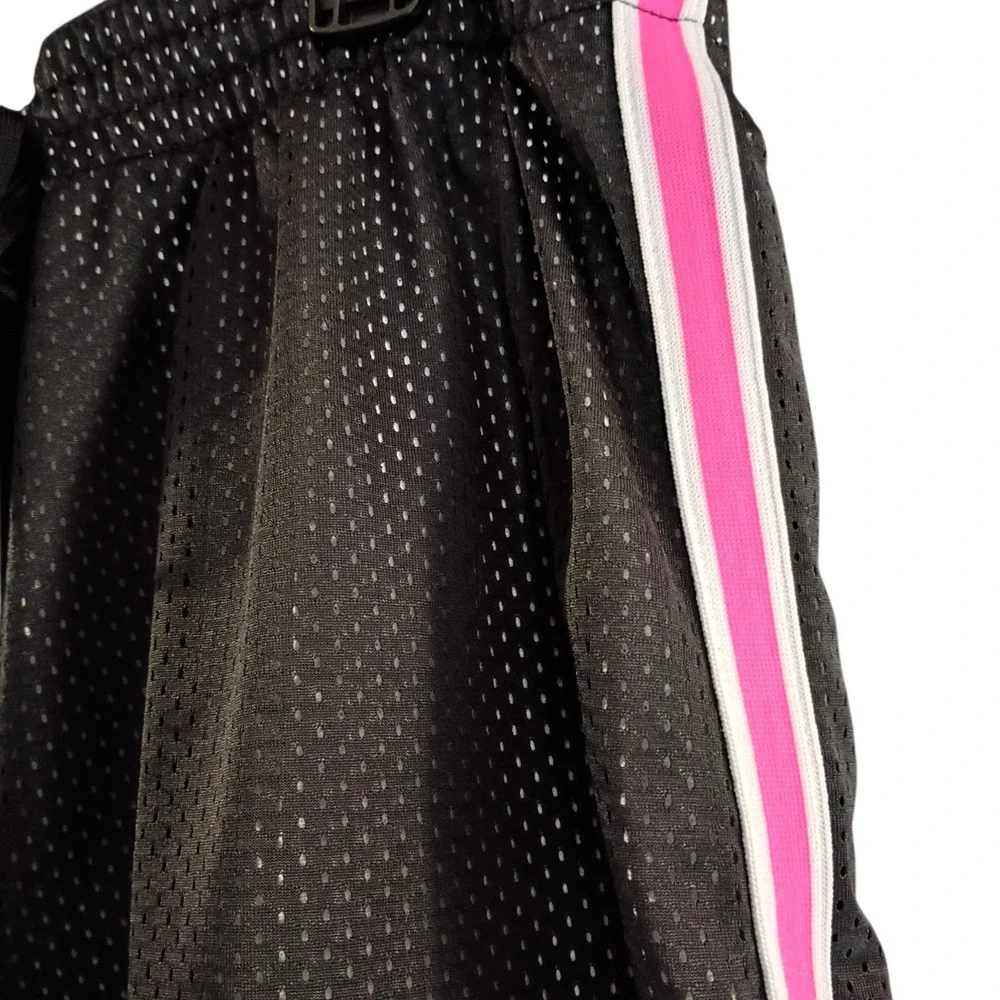 Danskin Youth Basketball Soccer Shorts Breathable Mesh Black Pink Sz Large 12/14