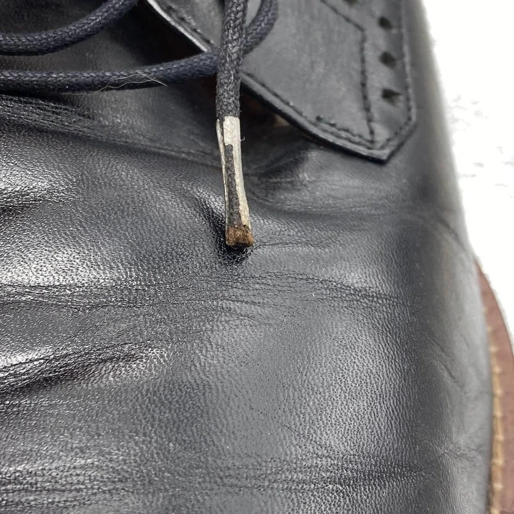 Johnston & Murphy Tyson Plain Toe Shoes Mens 10.5 Black Leather Dress Lace Up