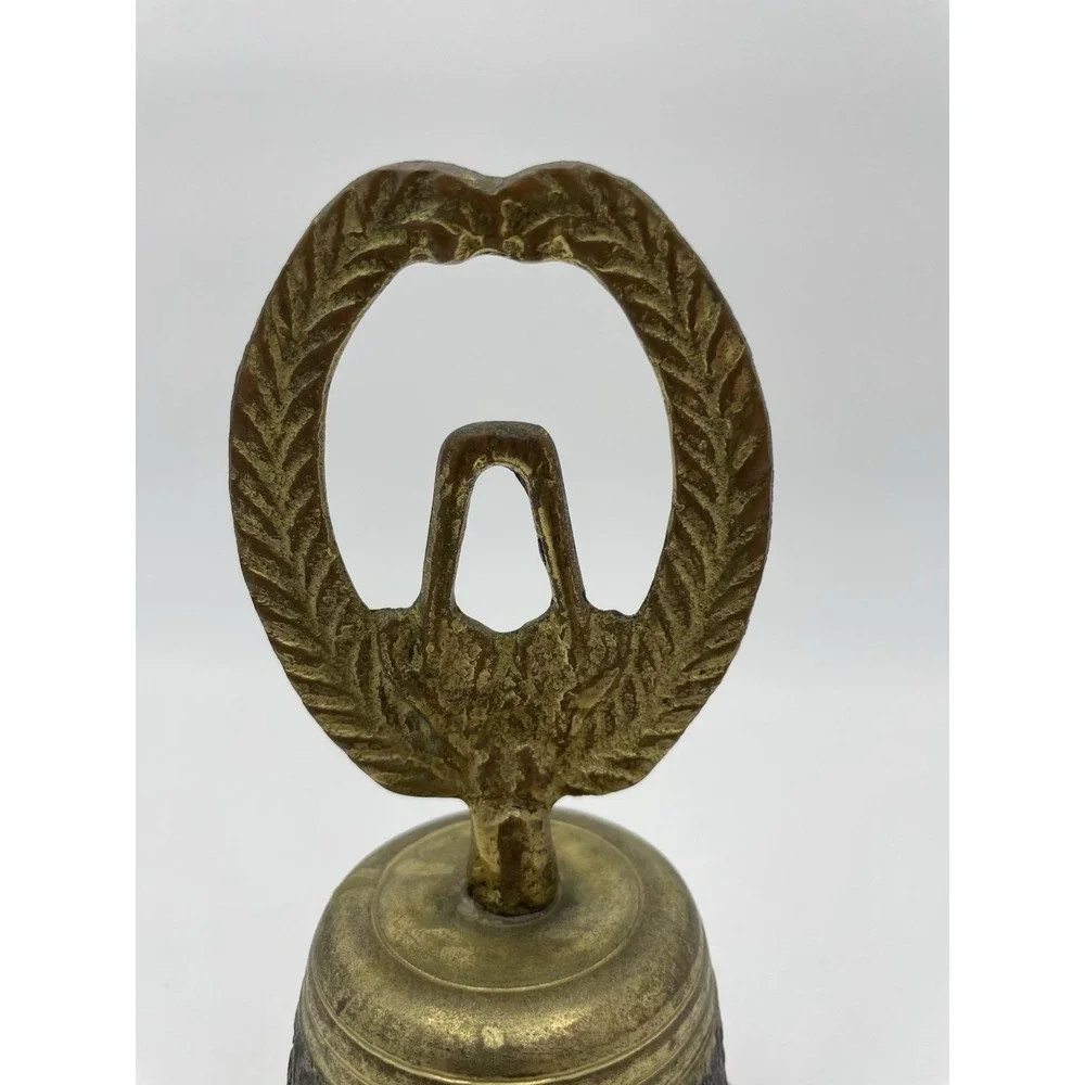 Vintage Brass Spanish Colonial Mission Metal‎ Handheld Bell Size Height 6