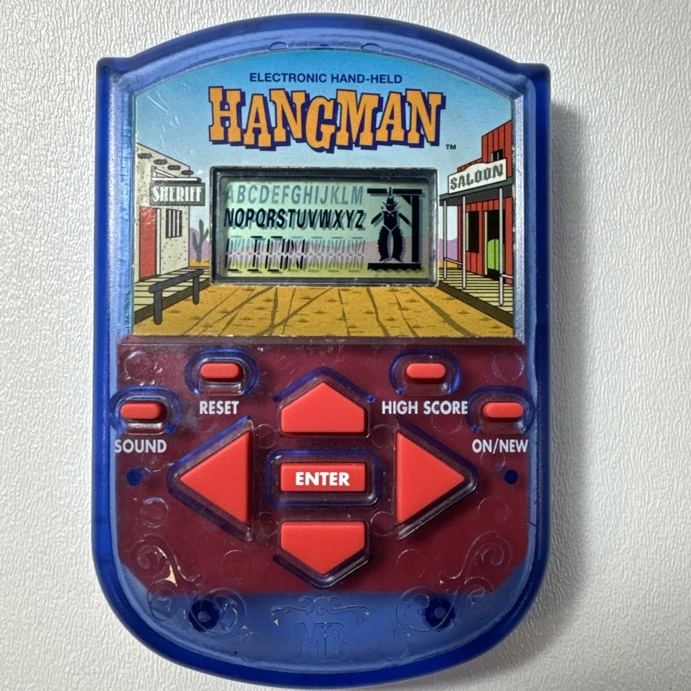 Vintage‎ 1995 Milton Bradley Hangman Electronic Handheld Game Travel Bathroom