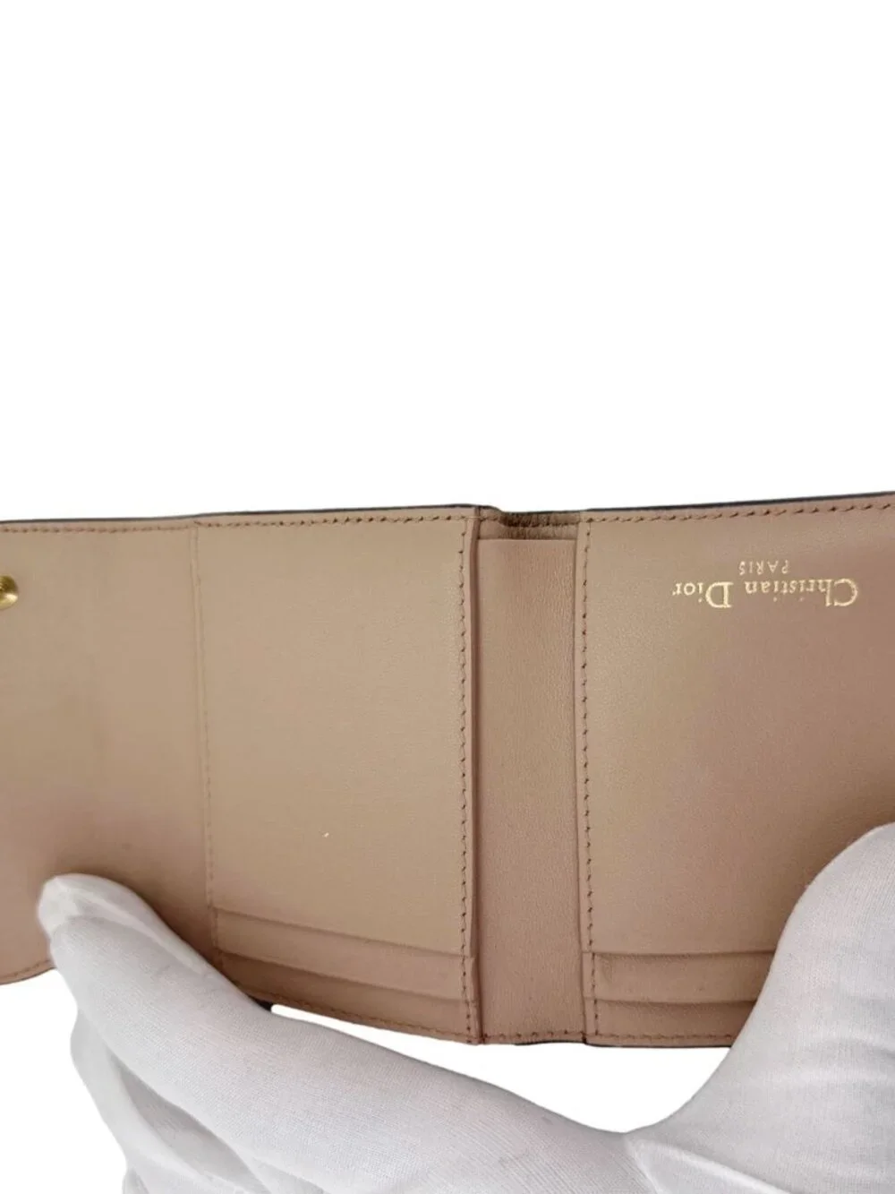 Christian Dior Saddle Lotus Leather Wallet Tan