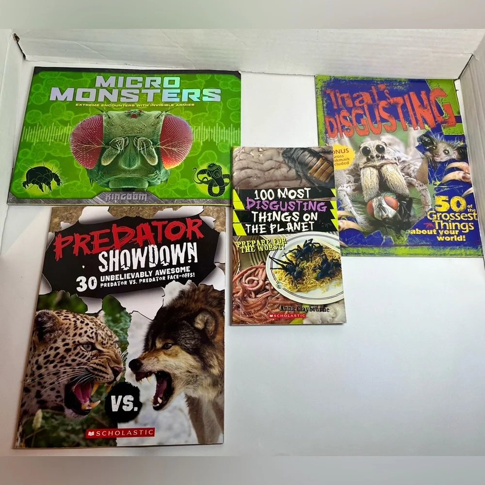 BOOK BUNDLE (4) FUN & SCIENCE BOOKS FOR AGES - ELEMENTARY & UP/SCHOLASTIC BOOKS