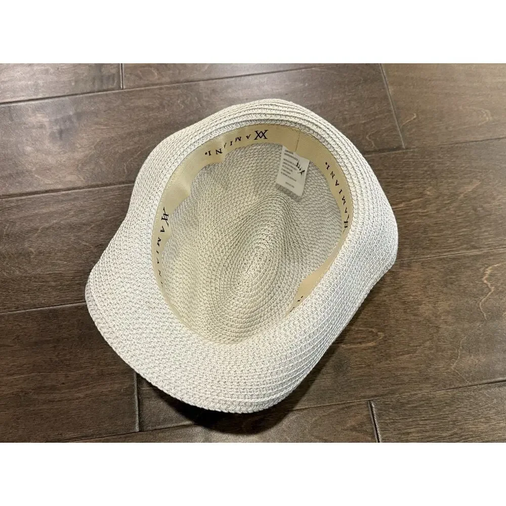 AMIANI Paper Ivory Fedora One Size Hat