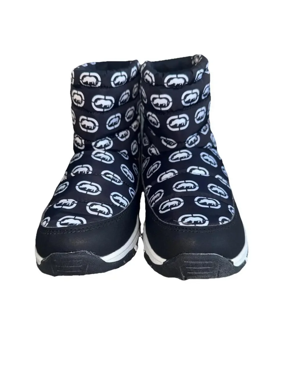 Ecko Unltd Big Kids Young Unisex Boots Black/White Logo Warm Snow Size 6 New