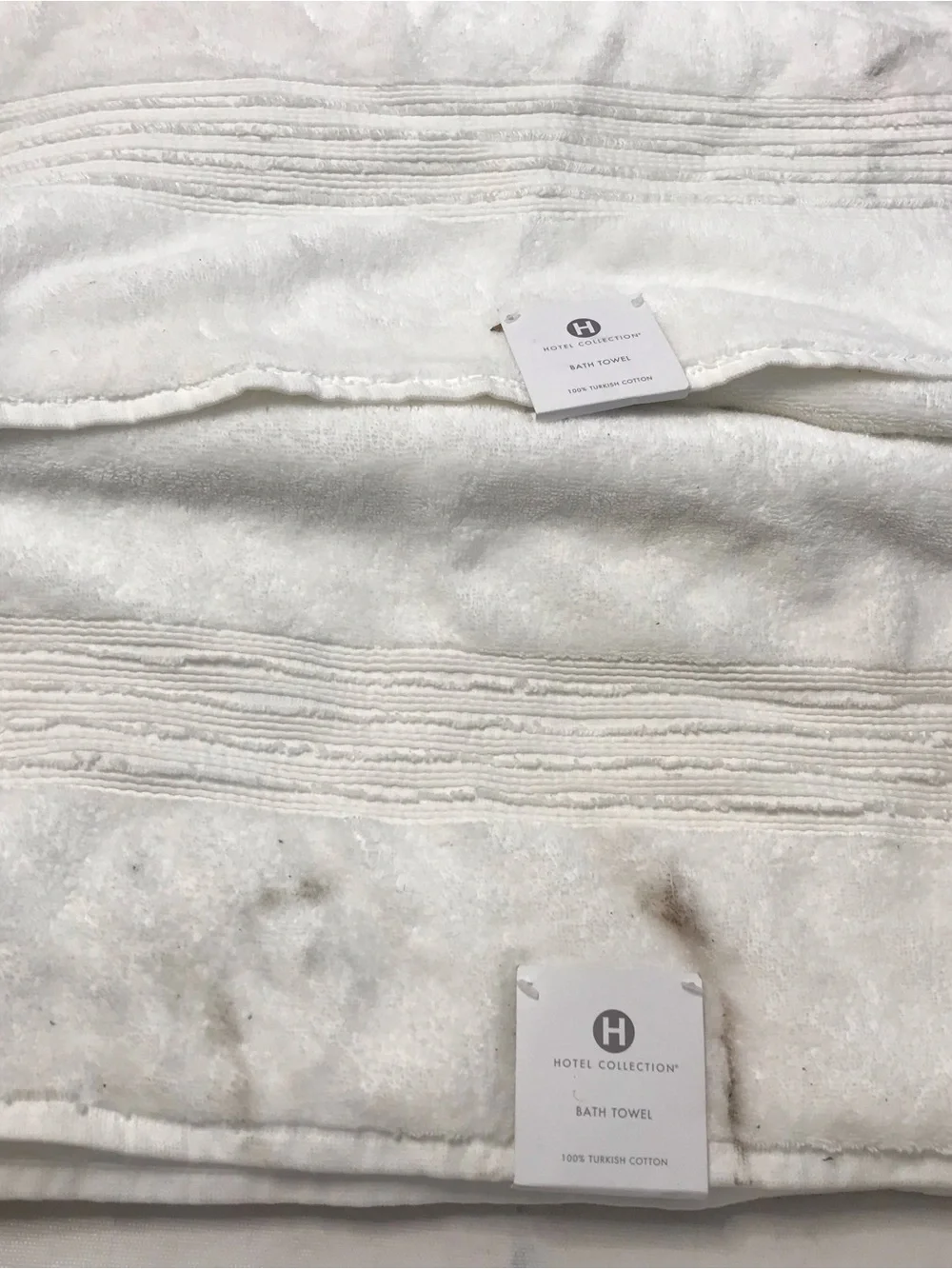 (2) Hotel Collection Bath Sheets Towels 30 x 56 Inch 100% Turkish Cotton