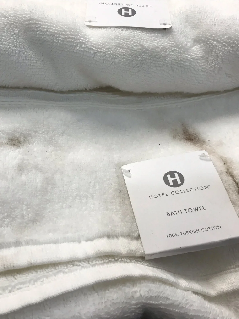 (2) Hotel Collection Bath Sheets Towels 30 x 56 Inch 100% Turkish Cotton