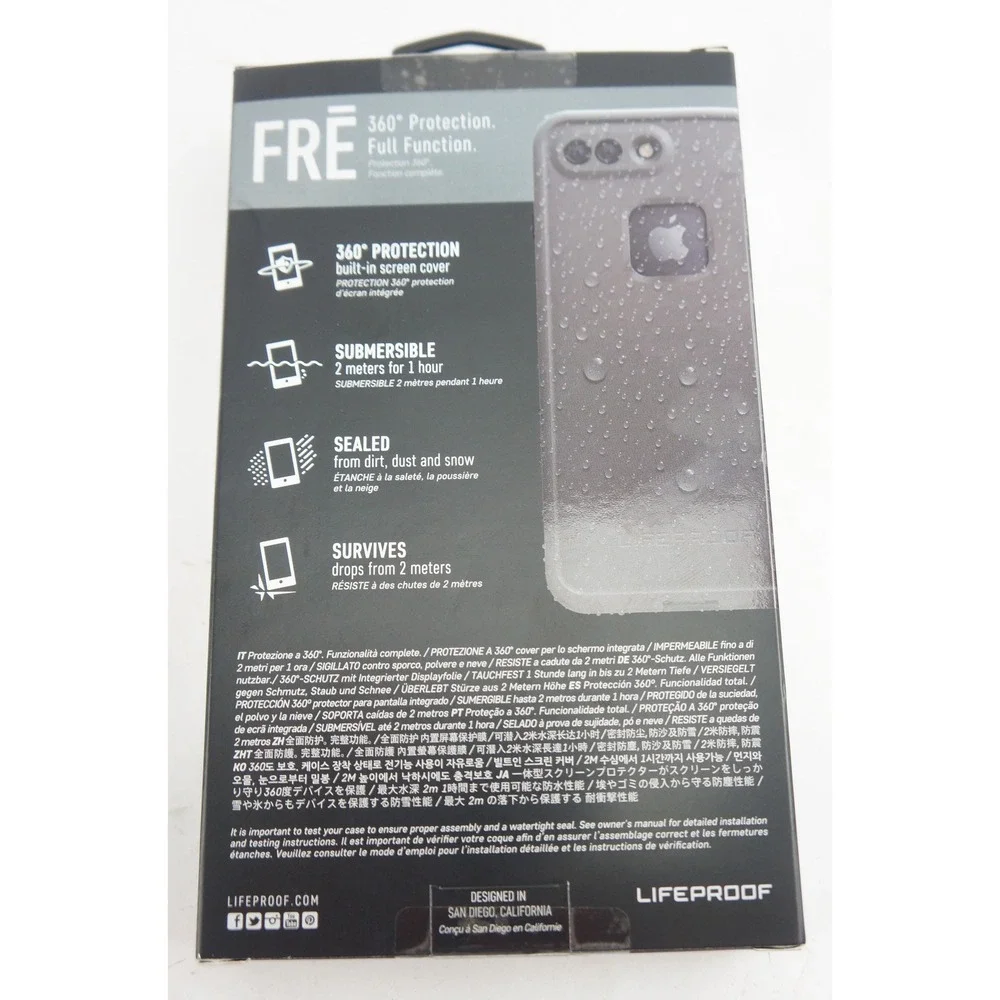 LifeProof FRE Case iPhone 7 Plus Black Waterproof Rugged EUC