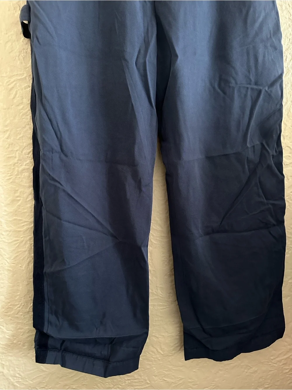 Zara Blue Wide Leg Side Stripe Carpenter Trousers Pants XL