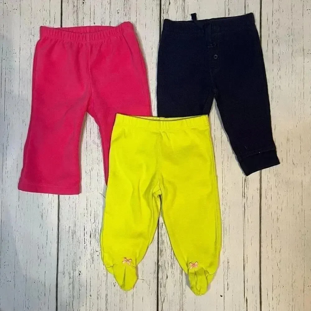 Carter’s bundle of baby girl’s pants Size 6 months