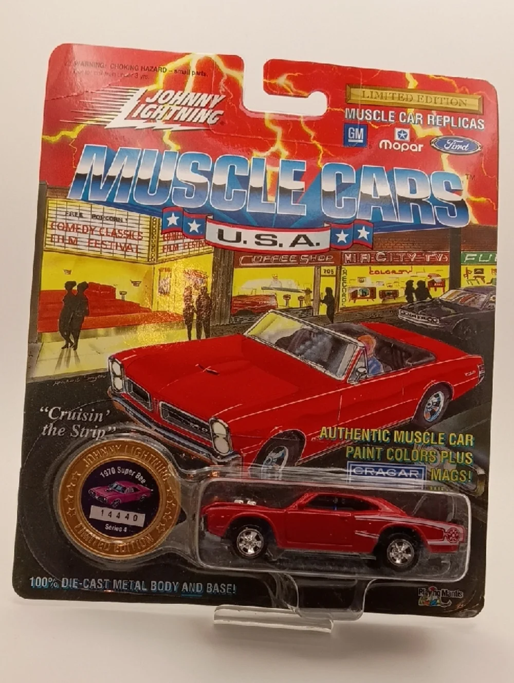 1995 Johnny Lightning MUSCLE CARS USA Series 4 1970 Dodge Super Bee Red!