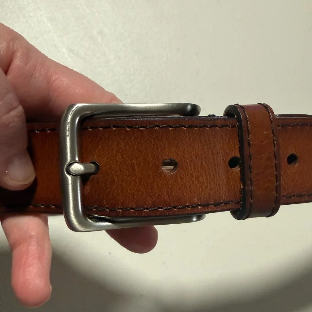 Fossil Men’s Classic Brown Leather Belt Size 38 Preppy Office Professional