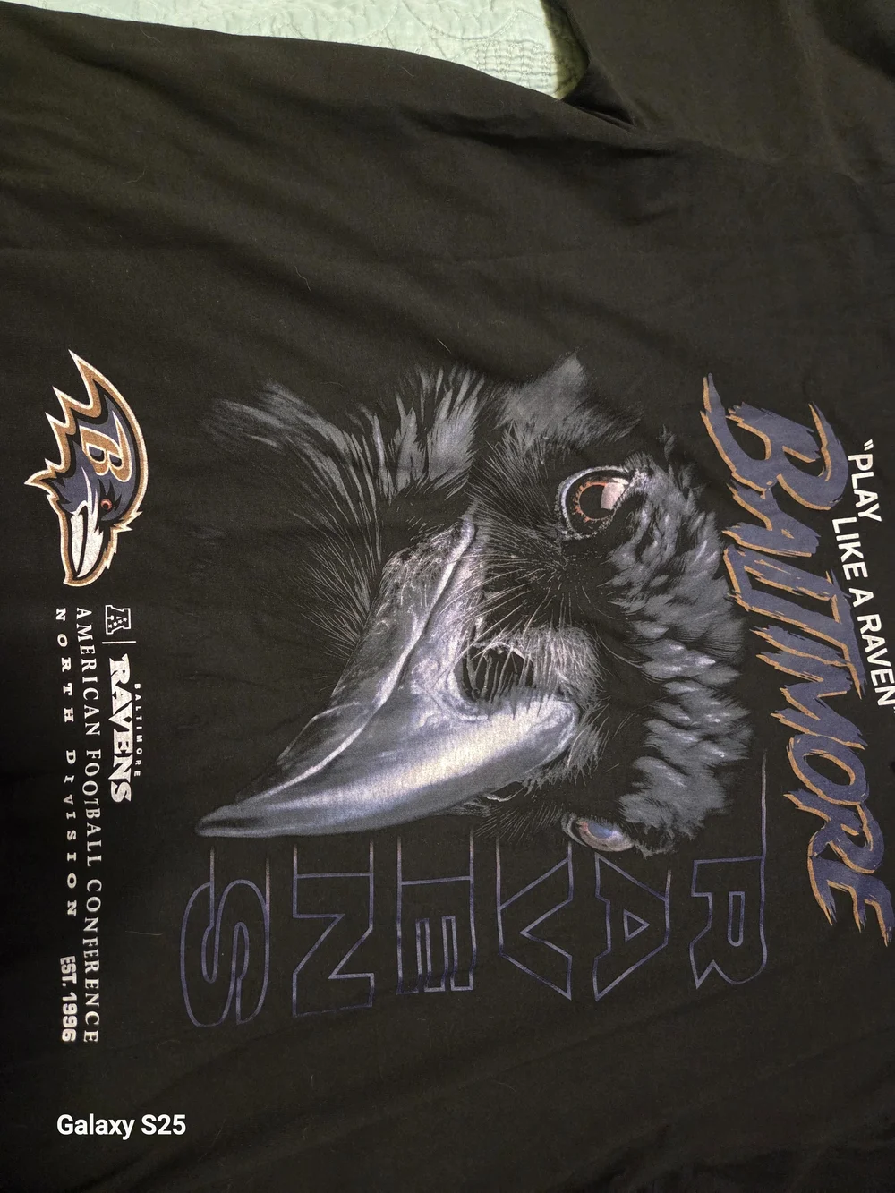 Baltimore Ravens Black Graphic Bird T-Shirt