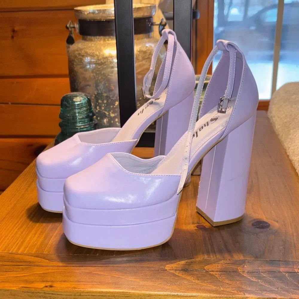 Sheln Light Purple Platform Heels