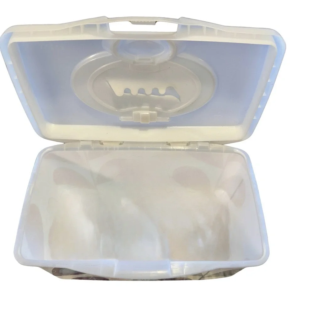Huggies Baby Wipes Container EMPTY Wipe Case Holder Blue & Purple