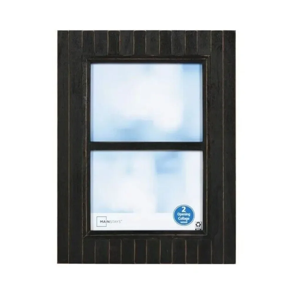 Mainstays 13X10 Timbermound Picture Frame ,Distressed Brown 2-Opening 5